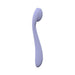 Lavender flexible silicone vibrator with curved design and rounded tip, sleek and ergonomic for targeted stimulation.