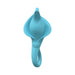 Blue silicone Loveline Lily 10-speed clitoral vibrator with heart-shaped button and ergonomic design.