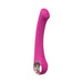 Pink silicone Loveline Luscious G-spot vibrator with curved tip and ergonomic handle ring.