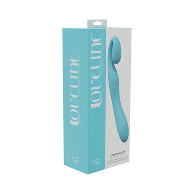 Loveline Obsession 10 Speed Dual Motor Vibe Sealed Silicone Rechargeable Submersible Blue - SexToy.com