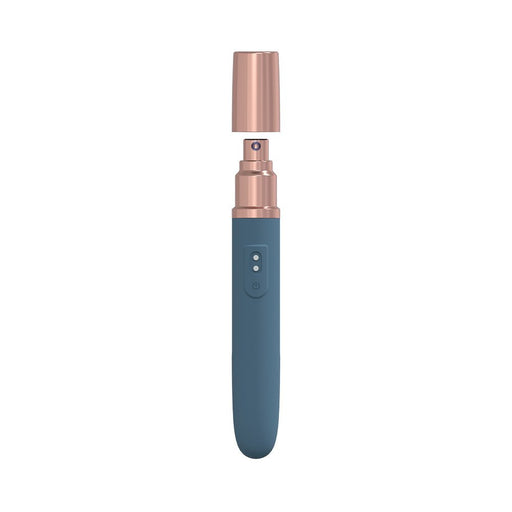 Loveline The Traveler 10 Speed Travel Vibe Silicone Rechargeable Waterproof Blue/grey - SexToy.com