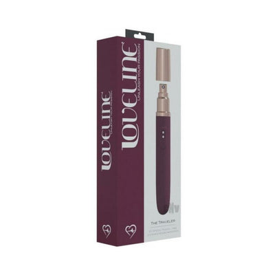 Loveline The Traveler 10 speed rechargeable travel vibe in sleek purple and rose gold packaging.