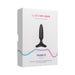 Lovense Hush 2 Bluetooth remote-controlled black silicone butt plug packaging with product image and branding.