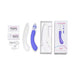 Lovense Hyphy dual-end stimulator with three attachments, USB charging cable, manuals, and packaging box on white background.