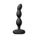 Black silicone vibrating and rotating anal beads with three rounded segments and a control base.