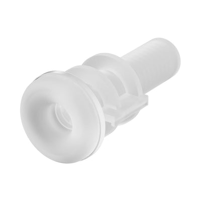 White soft silicone sleeve insert for Lovense Solace automatic thrusting male masturbator.