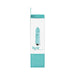 Luvplus Rechargeable Vibe in turquoise with cupped head shown on white packaging box with product details.