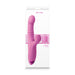 Pink Luxe Nova dual stimulator with textured thrusting shaft and curved clitoral stimulator on white packaging.