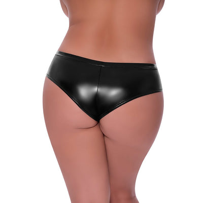 Magic Silk Hard Candy Low Rise Split Crotch Boyshort Black