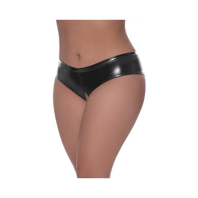 Magic Silk Hard Candy Low Rise Split Crotch Boyshort Black
