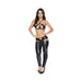 Magic Silk Liquid Onyx Halter Bra & Cutout Pants Black S/m - SexToy.com