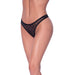 Magic Silk Love Star High Leg High Waist Micro Tanga Black S/m - SexToy.com