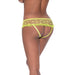 Magic Silk Love Star Skirted Hipster With Open Crotch Panty Neon Chartreuse S/m - SexToy.com
