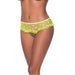 Magic Silk Love Star Skirted Hipster With Open Crotch Panty Neon Chartreuse S/m - SexToy.com