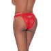 Magic Silk Ooh La Lace Peek - a - boo Cheeky Panty Red S/m - SexToy.com
