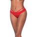Magic Silk Ooh La Lace Peek - a - boo Cheeky Panty Red S/m - SexToy.com