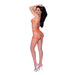 Magic Silk Rude Awakening Balconette Bra & Stirrup Thong Set Neon Orange S/m - SexToy.com