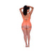 Magic Silk Rude Awakening Stirrup Chemise & Split Crotch Panty Set Neon Orange Queen Size - SexToy.com