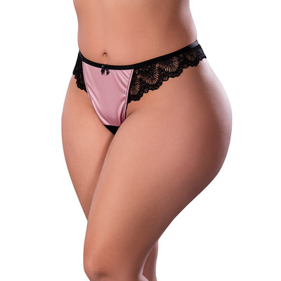 Magic Silk Sensual Desires Crotchless Thong Mauve