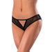 Magic Silk Soft Petals Crotchless Panty Black S/m - SexToy.com