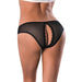 Magic Silk Soft Petals Crotchless Panty Black S/m - SexToy.com
