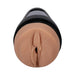 Main Squeeze Ultraskyn stroker with lifelike textured vaginal opening in a black hard outer case.