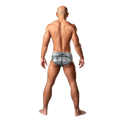 Male Power Dirty Denim Bikini Denim Print S - SexToy.com