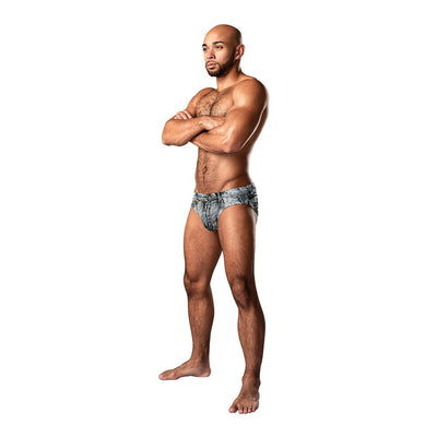 Male Power Dirty Denim Bikini Denim Print S - SexToy.com