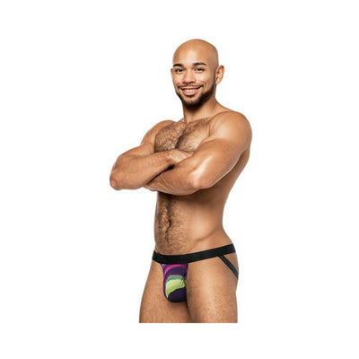 Male Power Galactic Strappy Ring Jock Print