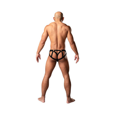 Male Power Kaleidickscope Strappy Ring Jock Black S/m - SexToy.com