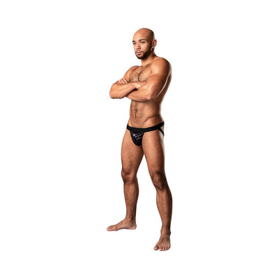 Male Power Kaleidickscope Strappy Ring Jock Black S/m - SexToy.com