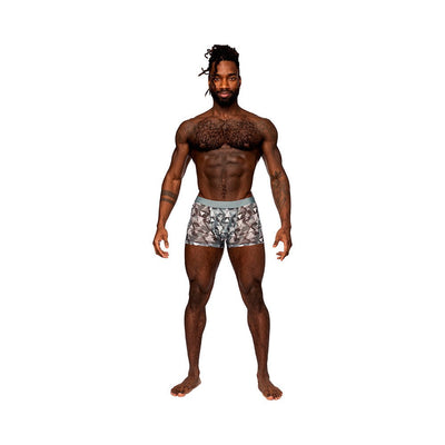 Male Power Sheer Prints Seamless Sheer Short Optical S - SexToy.com