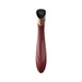 Sleek wine red Manto Touch Panel G-spot vibrator with curved silicone body and rose gold accents, featuring a touch control panel.