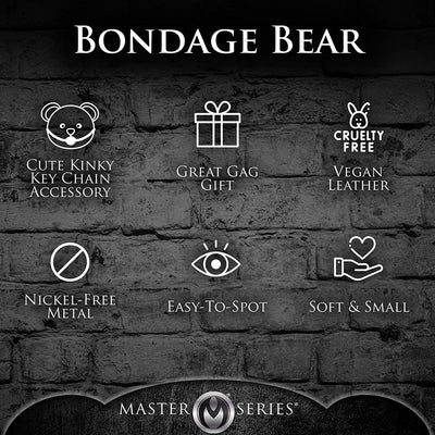 Master Series Bound Teddy Bear Keychain - SexToy.com