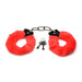 MASTER SERIES CUFFED IN FUR FURRY HANDCUFFS RED - SexToy.com