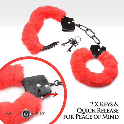 MASTER SERIES CUFFED IN FUR FURRY HANDCUFFS