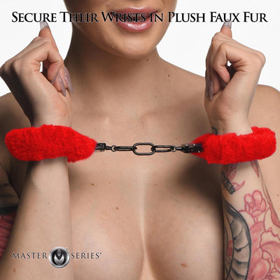 MASTER SERIES CUFFED IN FUR FURRY HANDCUFFS