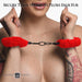 MASTER SERIES CUFFED IN FUR FURRY HANDCUFFS RED - SexToy.com