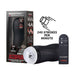 Maxtasy Stroke Master Standard with remote control, black stroking device with clear sleeve and packaging box.