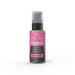 Bottle of Me and You Luxury Massage Oil in Berry Flirty scent with a pink label and pump dispenser.