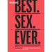 Men's Health Best. Sex. Ever. book cover with bold black text on red background, featuring advice and illustrated positions.