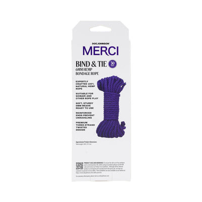 Merci Bind&tie 6mm Hemp Bondage Rope 30ft