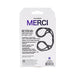 Packaging of Merci Bind&tie 6mm black hemp wrist or ankle cuffs with product details and rope illustration.