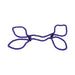 Purple hemp wrist and ankle cuffs with slip-ring design for easy restraint and comfort.