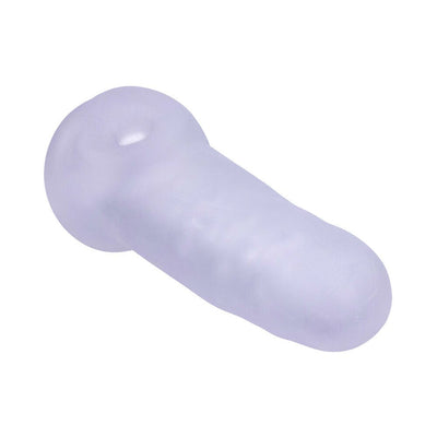 Sheer frosted soft extender with ball strap designed for added length and girth enhancement.