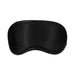 Black satin blindfold with smooth finish and curved design for comfortable fit