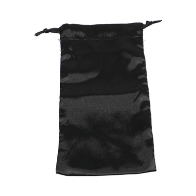 Black satin drawstring storage bag for Merci The Vip Room BDSM premium set accessories.