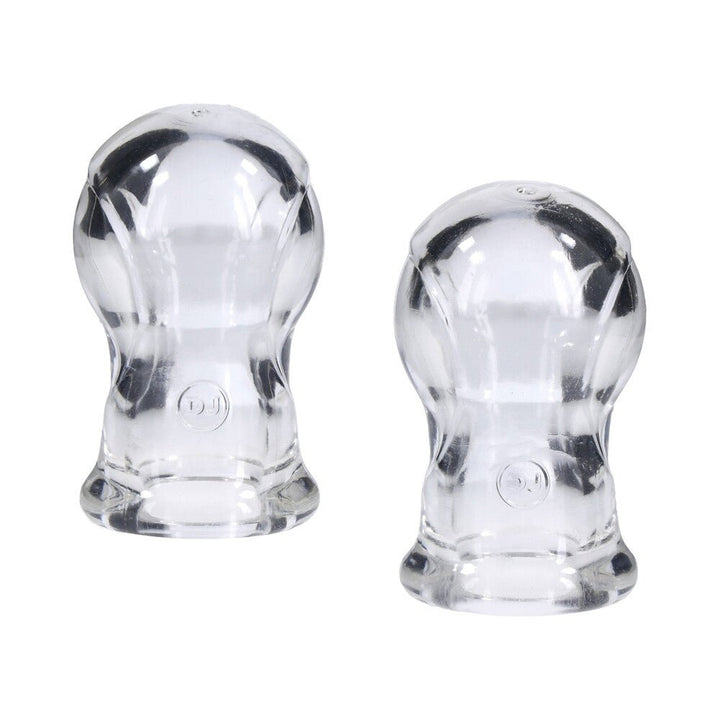 Clear Merci Tweak nipple suckers set made of soft, transparent material for comfortable suction and hands-free wear.