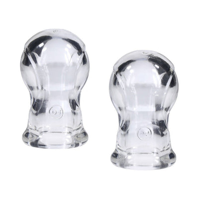 Clear Merci Tweak nipple suckers set made of soft, transparent material for comfortable suction and hands-free wear.