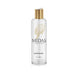 Clear 4oz bottle of Midas water-based lubricant with gold geometric hand design and gold cap